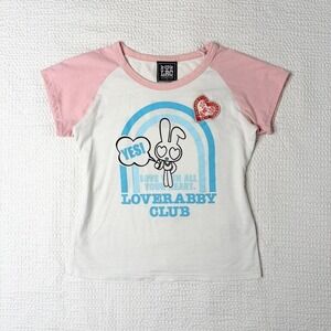 Love Rabby Club bunny graphic baby tee